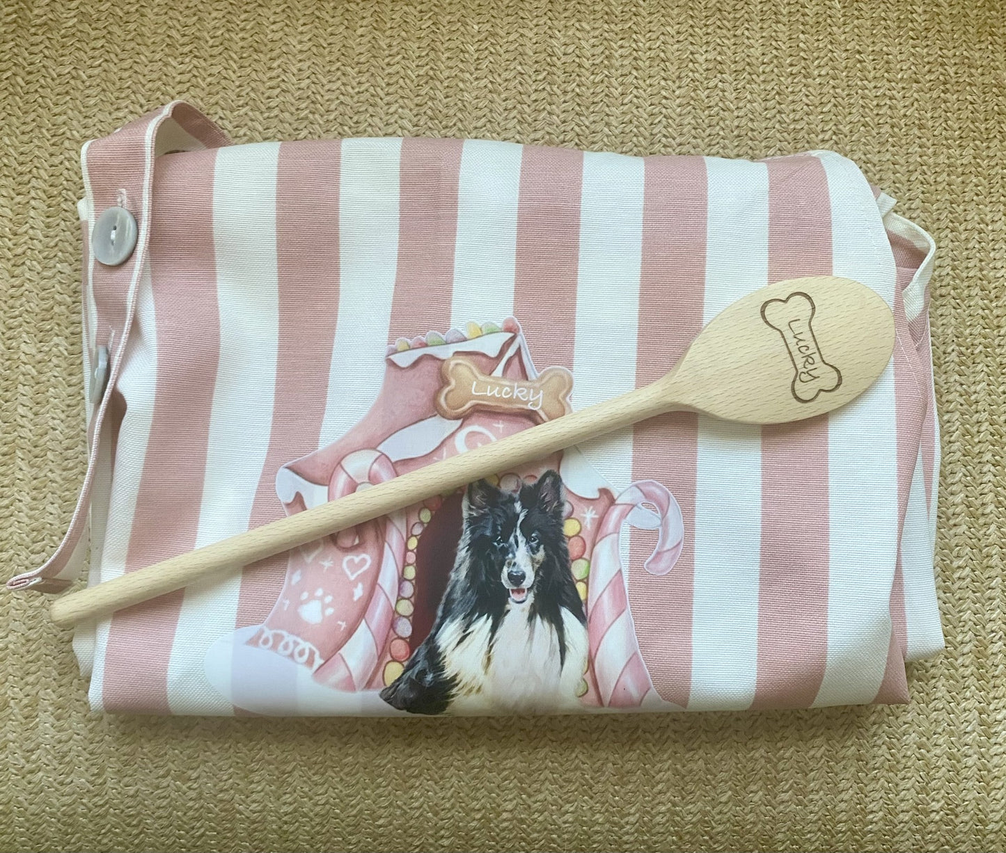 "Baking for my dog" Bundle: Apron and Spoon