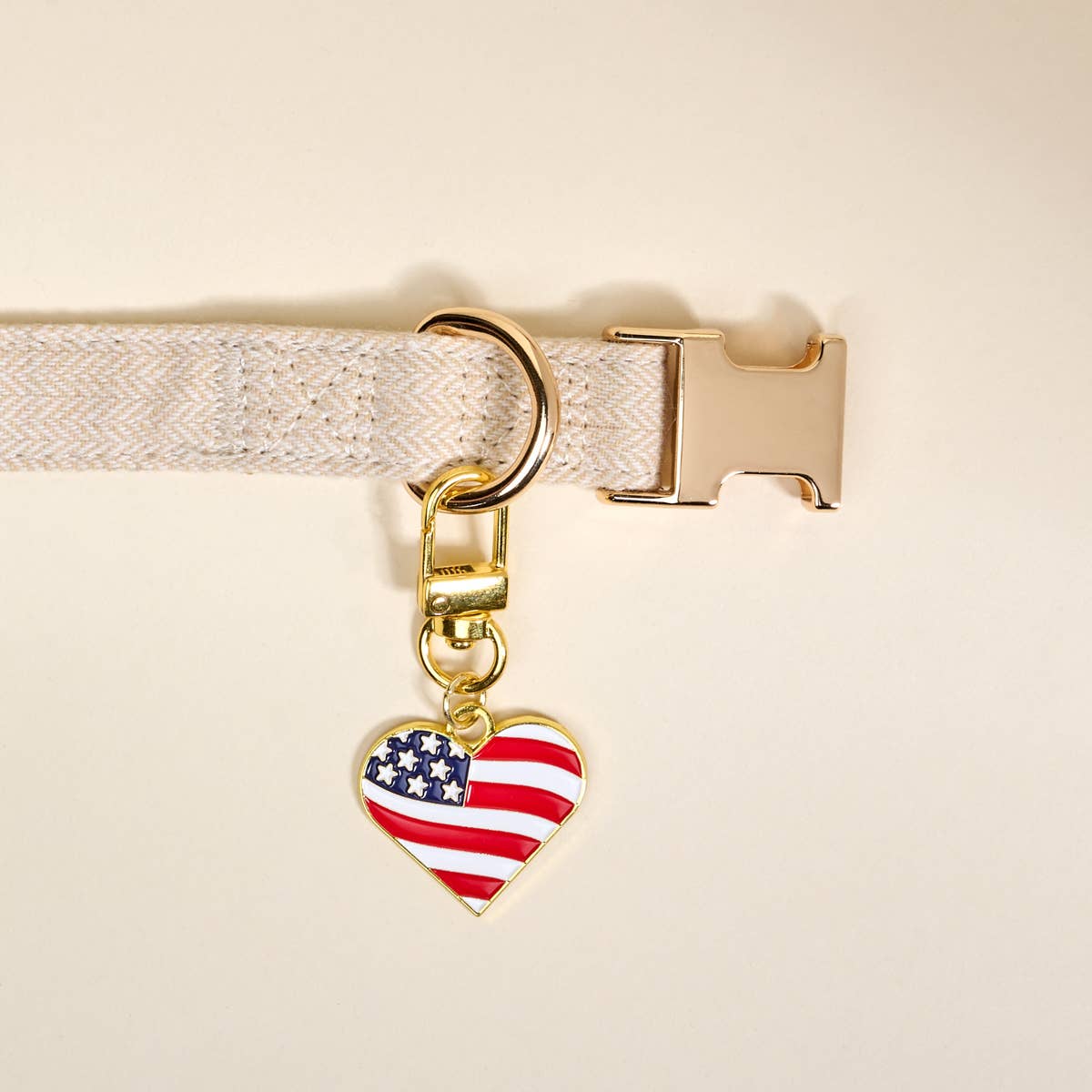 Pawfect Collar Charm–Americana Heart