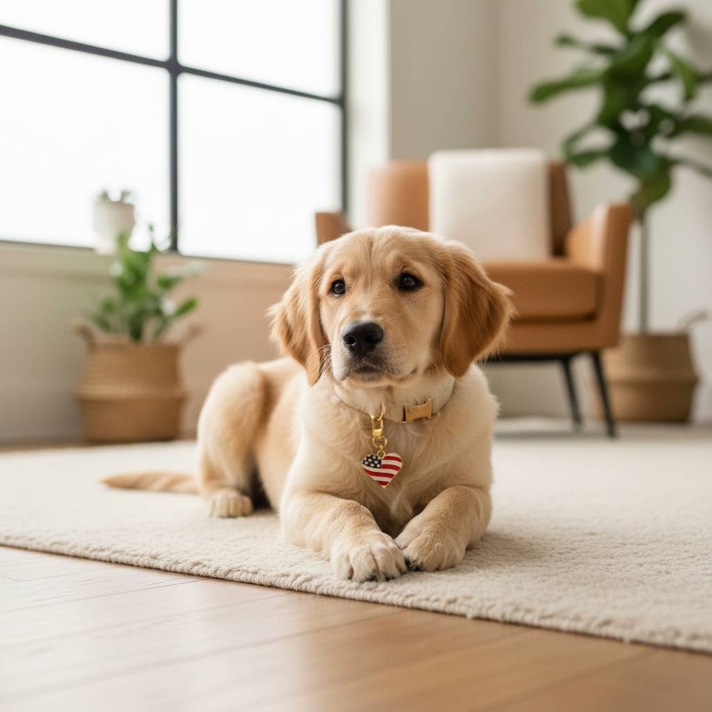 Pawfect Collar Charm–Americana Heart