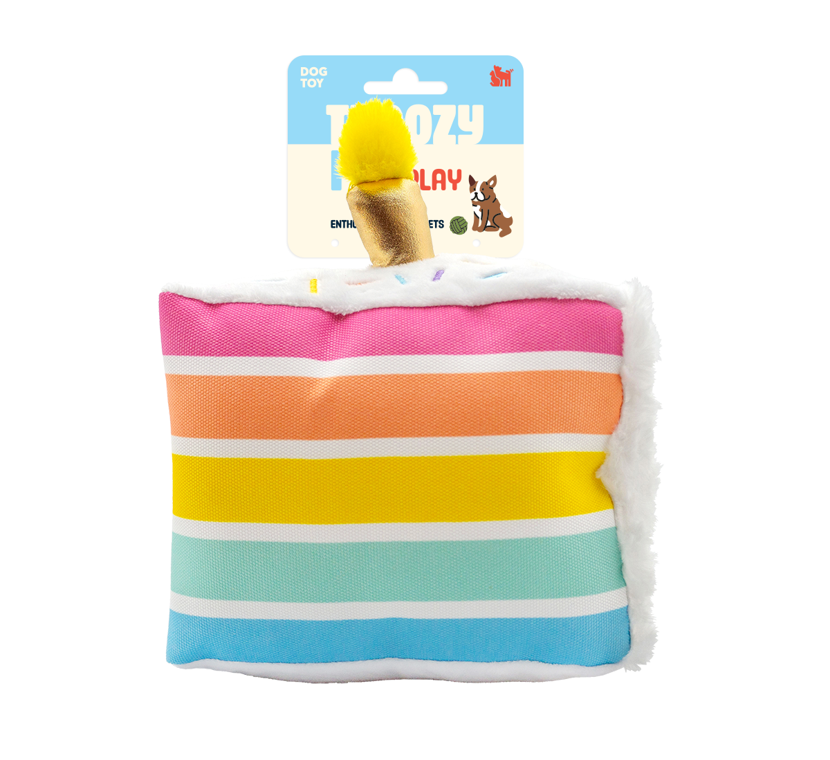 Birthday Cake Plush Dog Toy