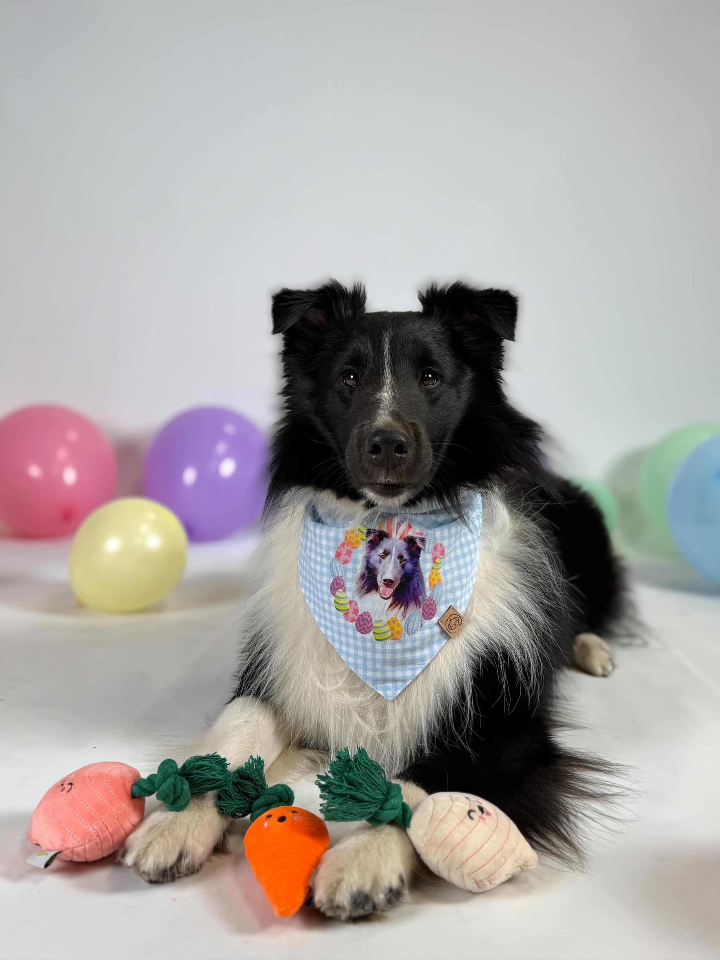 Blue Easter Dog Bandana