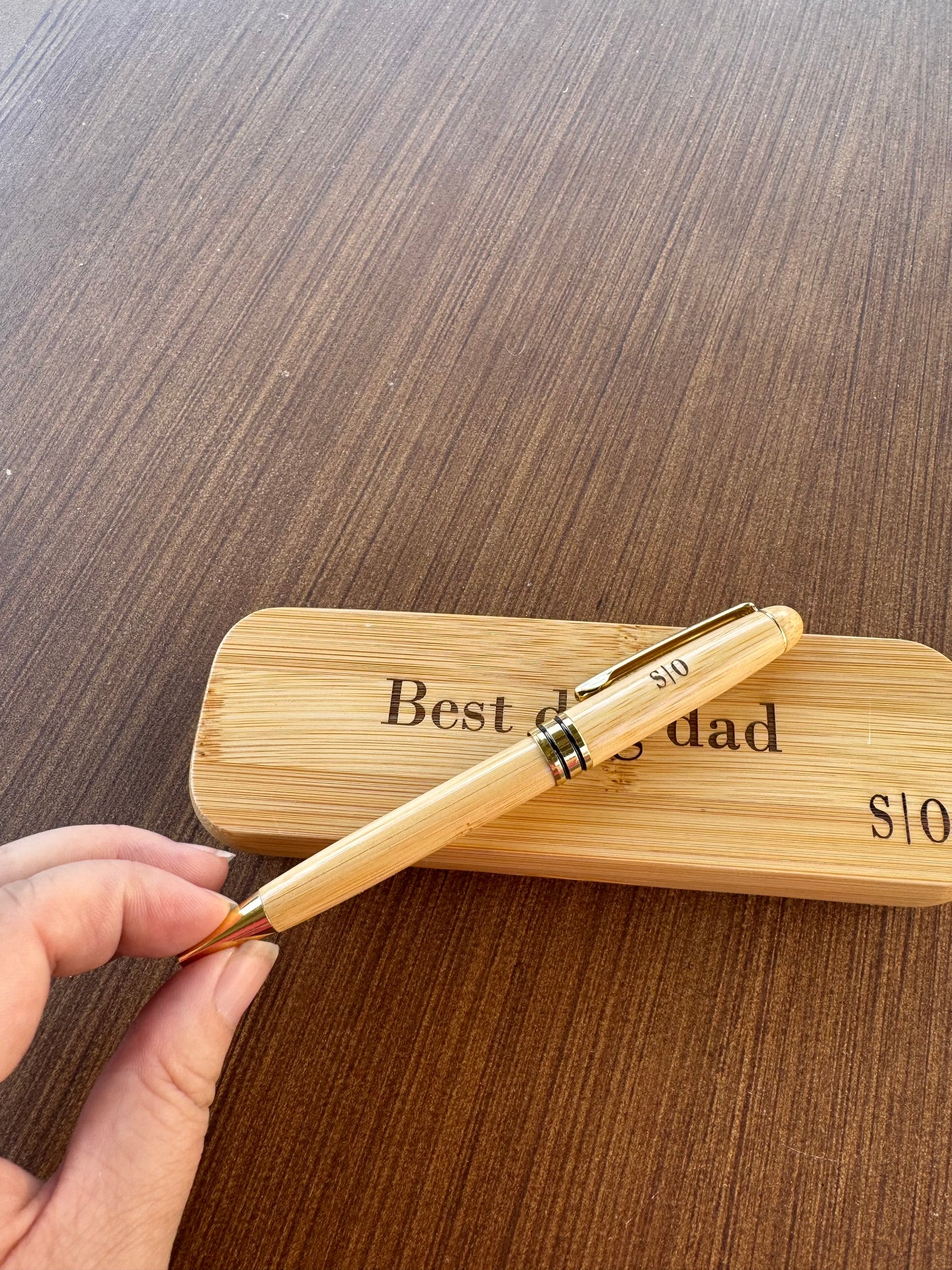 Wooden Pen and Box Set