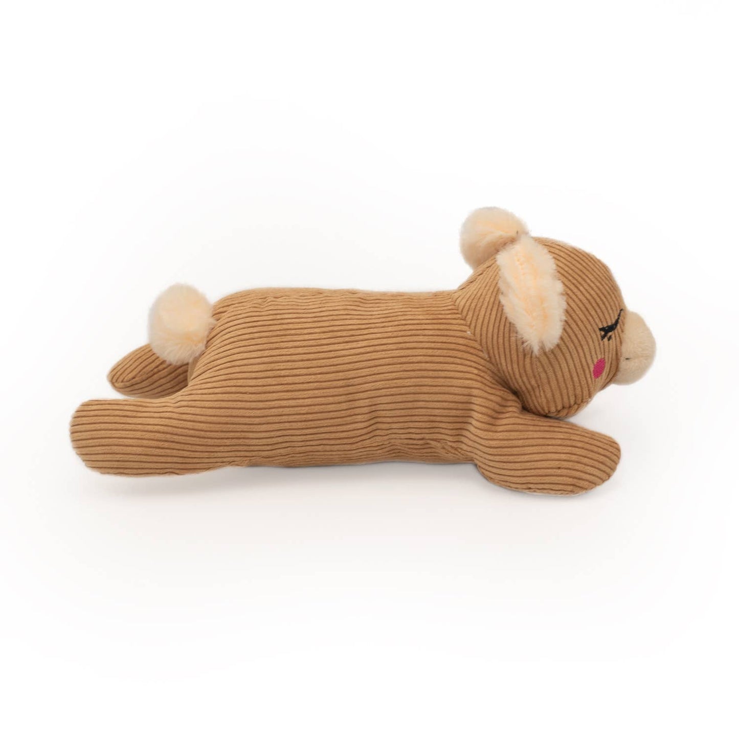 Snoozie Bear Dog Toy - silent squeaker