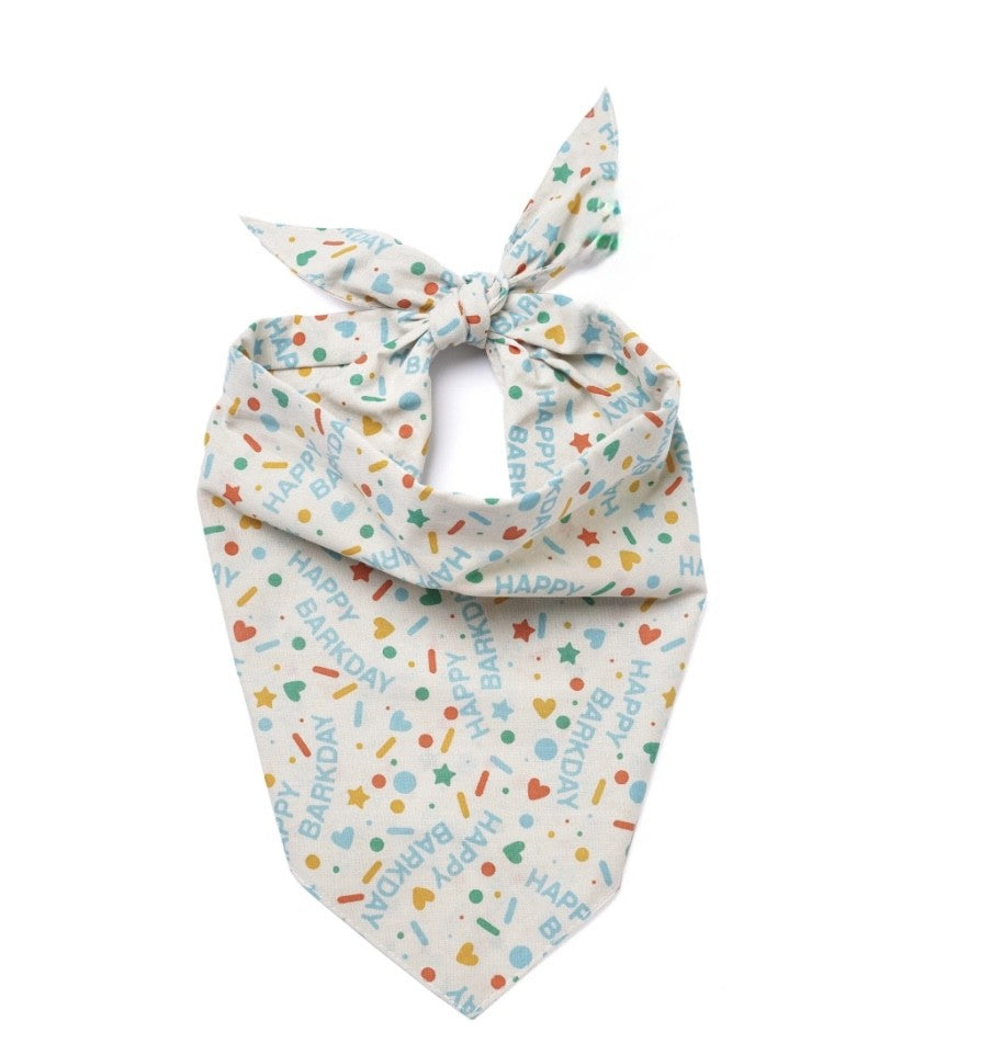 Bandana bleu pour chien de fête