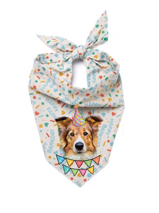 Blue Celebration Dog Bandana