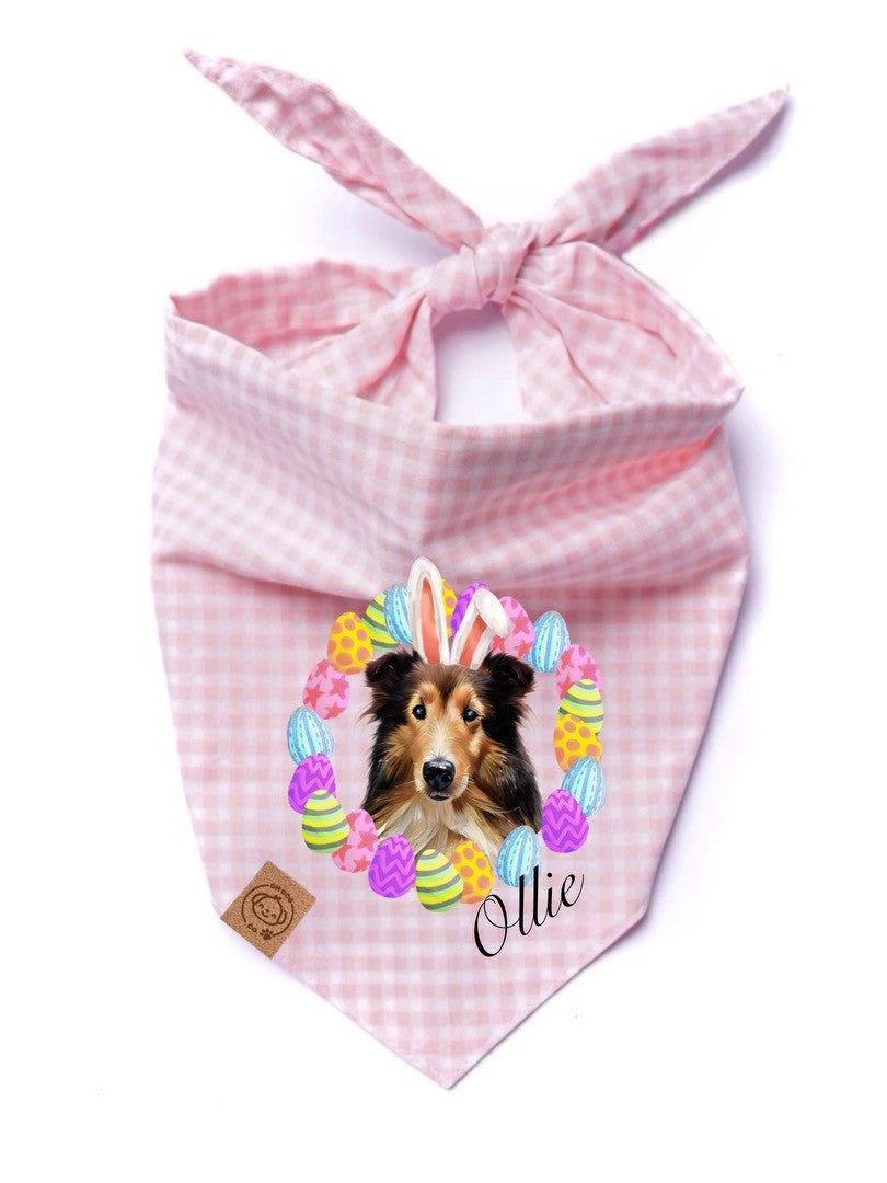 Pink Easter Dog Bandana