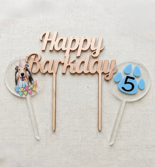 Barkday Cake Toppers Set