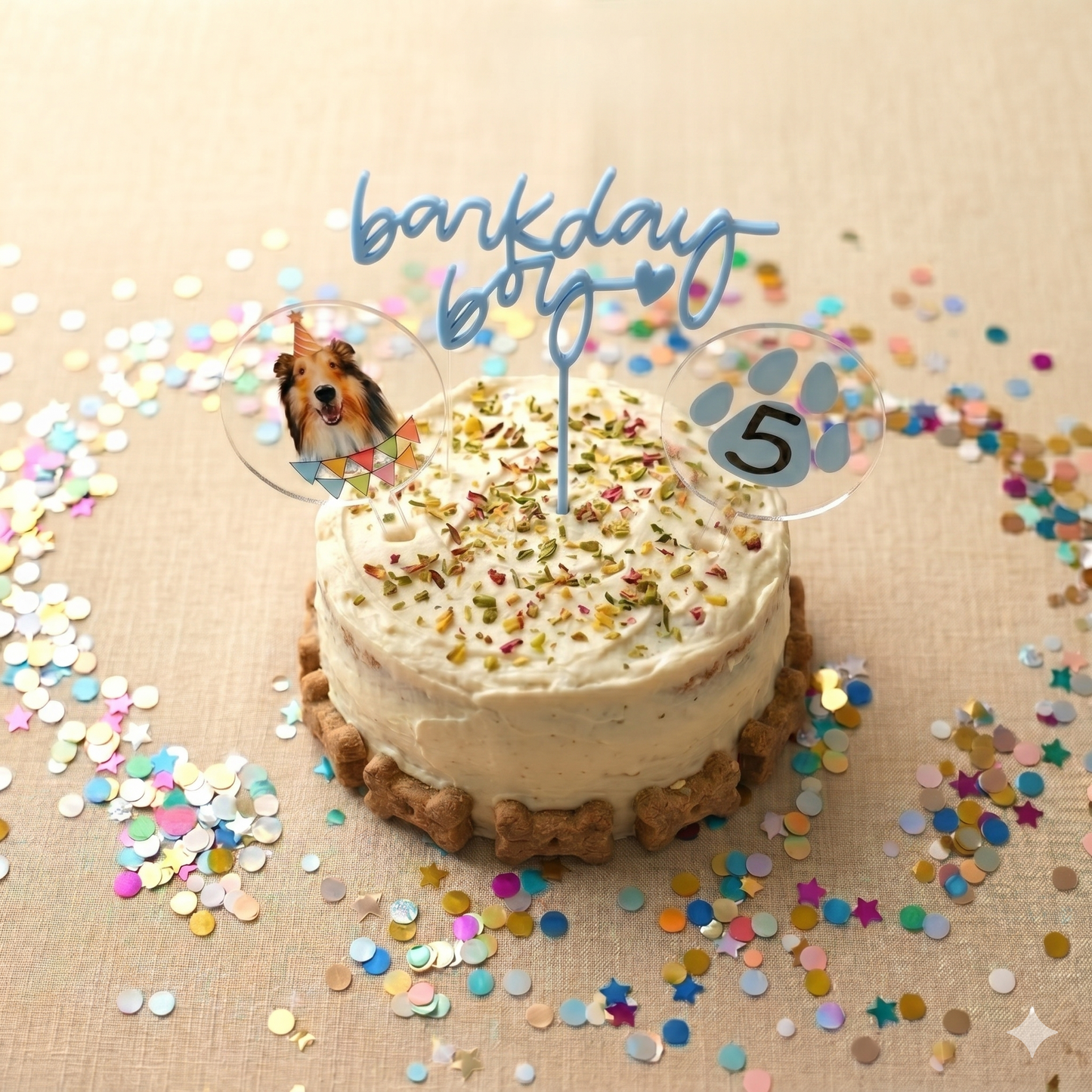 Barkday Cake Toppers Set