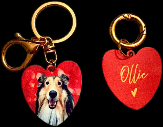 "Heart to Heart" Bundle: Keychain and Pet Tag