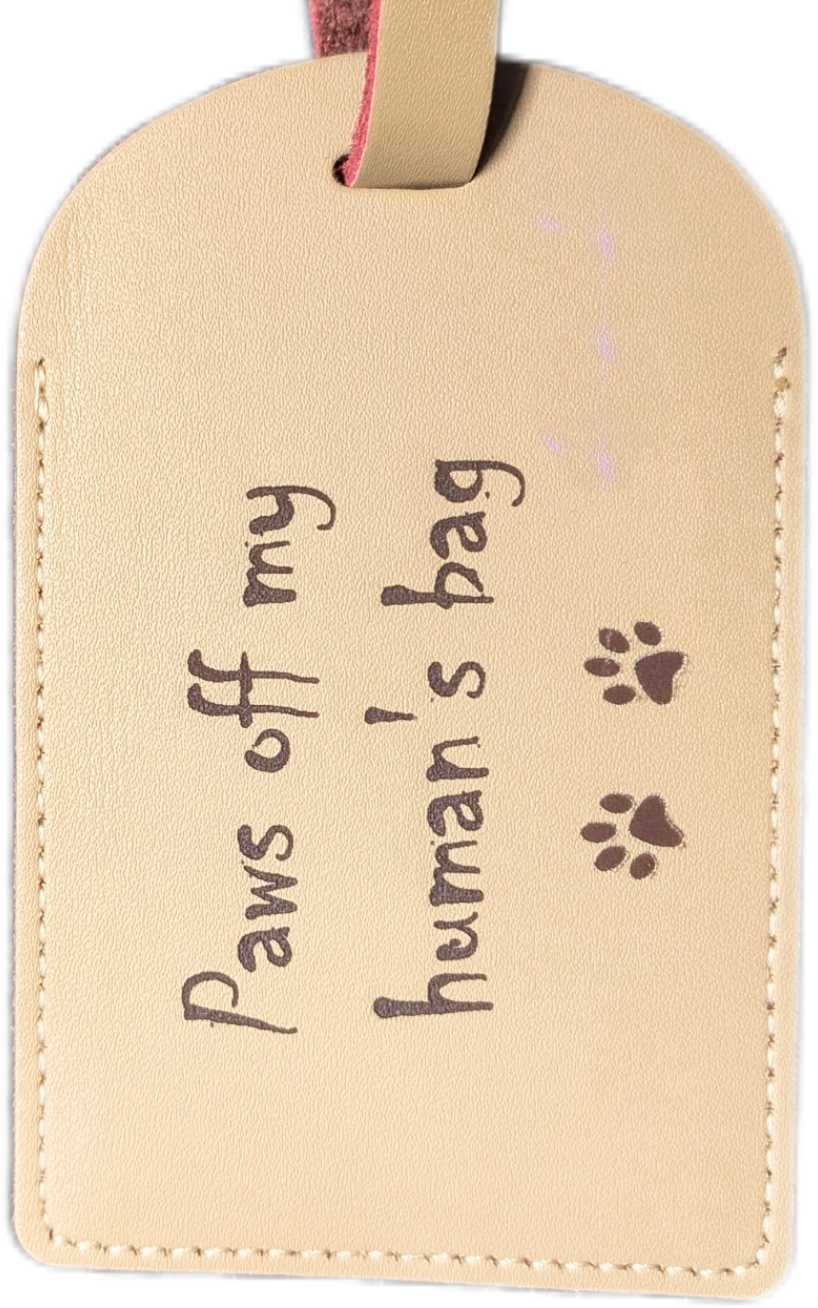 Étiquette à bagages « Paws Off »