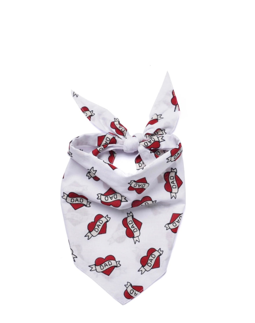 Love Dad Dog Bandana