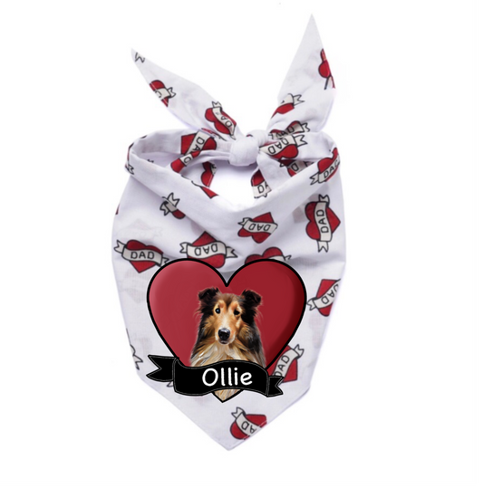Love Dad Dog Bandana