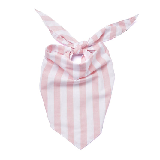 Cabana Dog Bandana - Blush Pink Stripe