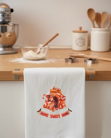 "Gingerbread Dog" Custom Kitchen Towel