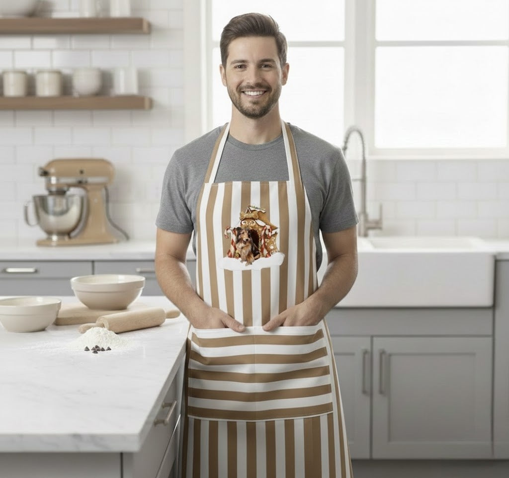 "Gingerbread Dog" Custom Apron