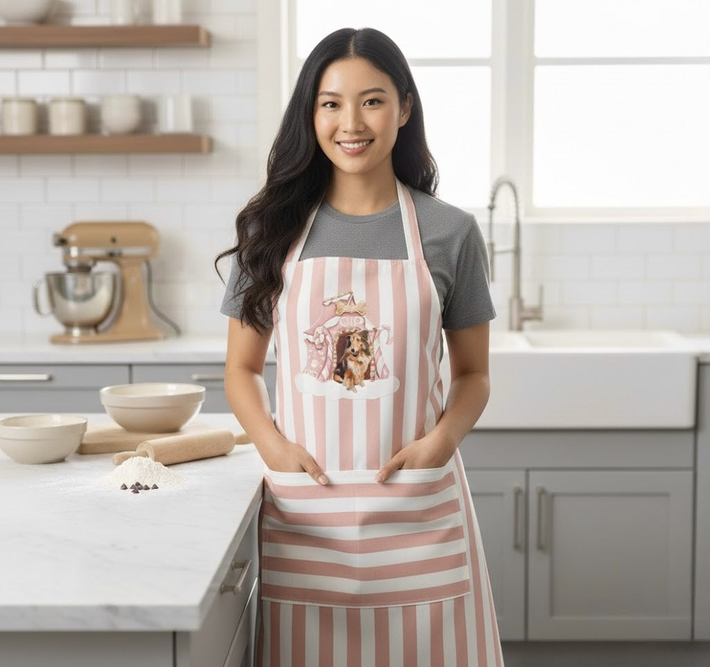 "Gingerbread Dog" Custom Apron